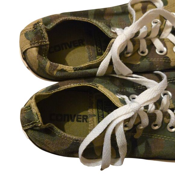 Converse All Star Low Top Canvas Tennis Shoes Womens 8 Mens 6 Camouflage Jungle - Picture 3 of 12
